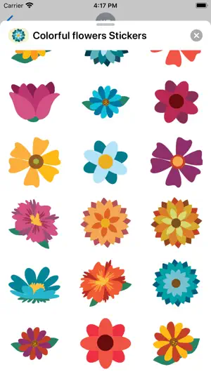 Color Flowers Stickers & emoji