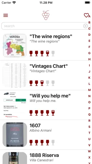 Amarone wine database