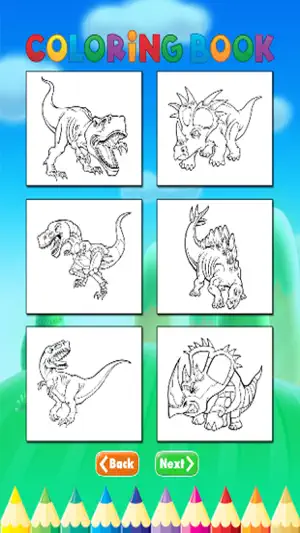 恐龍藝術著色書 - 孩子的活動