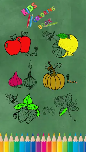 水果和蔬菜儿童的彩图