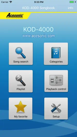Acesonic KOD-2/3/4000 Songbook